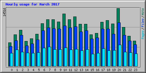 Hourly usage for March 2017